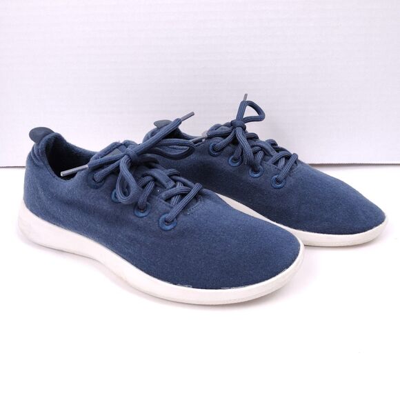 Allbirds Tree Runners Women's Size 8 Navy Blue Sneakers Fine Merino Wool - Picture 1 of 9